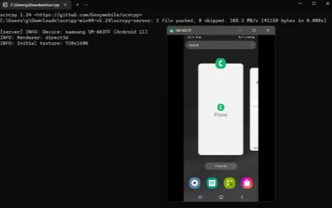 Scrcpy投屏界面预览